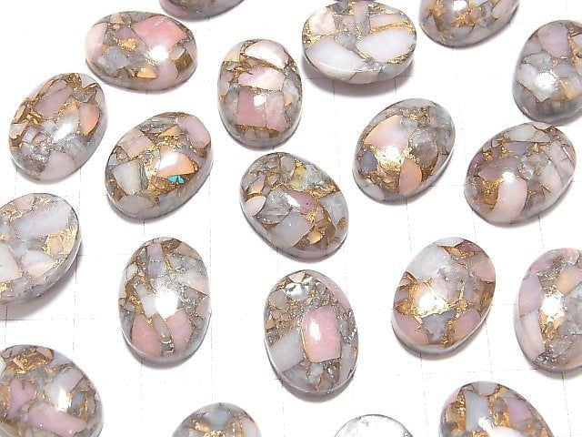 Kupfer-Pink Opal AAA Ovaler Cabochon 18x13mm 2 Stück