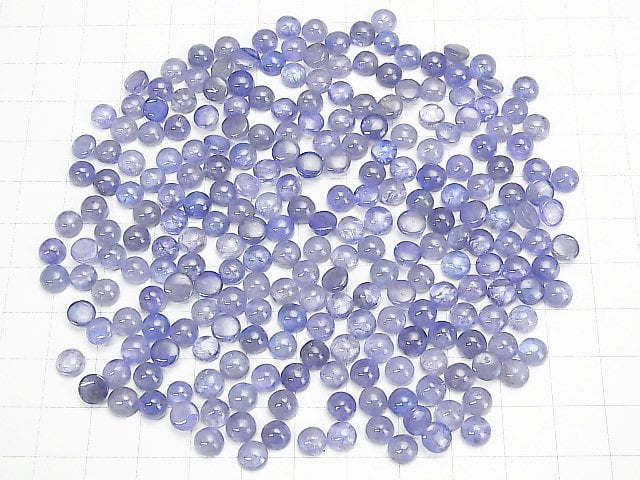Hochwertiger Tansanit AA Runde Cabochon 6x6mm 5 Stück