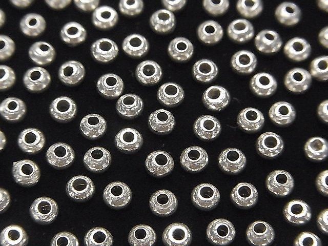 Karen Silver Rondelle 3.5x3.5x2.5mm White Silver 5pcs