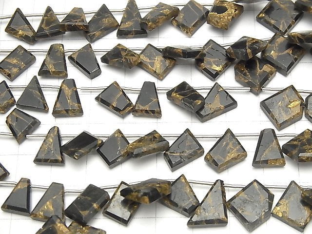 Kupferobsidian AAA Rohschnitt facettiert 1Strang Perlen (20Stk)