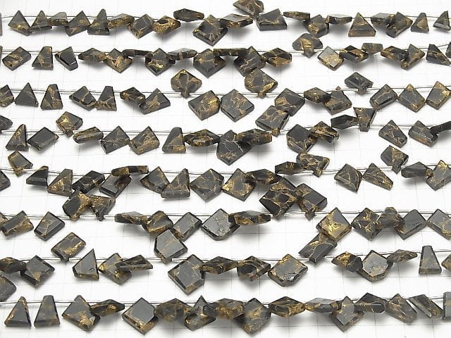Kupferobsidian AAA Rohschnitt facettiert 1Strang Perlen (20Stk)