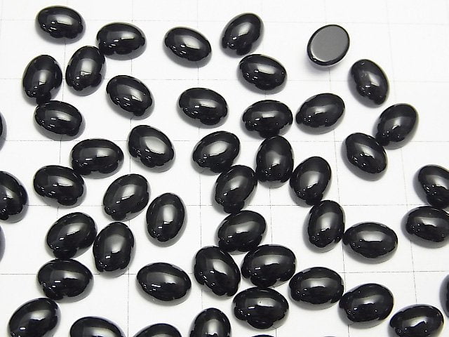 Onyx AAA Oval Cabochon 8x6mm 10pcs