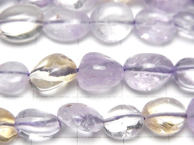 粉紅紫晶 x 黃水晶 AA+ 碎石 1串珠 (約15英吋/37公分)