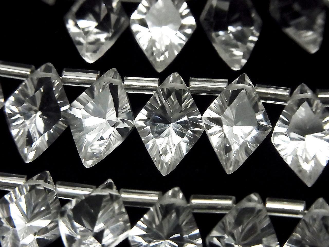 High Quality Crystal AAA Diamond Concave Cut 12x8mm 1 Strand (13pcs)