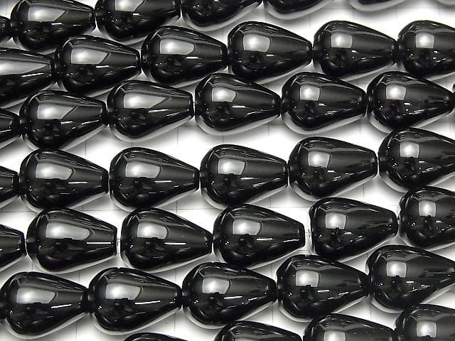 Onyx vertikales Loch Tropfen (glatt) 18x13x13mm halb oder 1strang Perlen (ca. 15 Zoll / 36 cm)