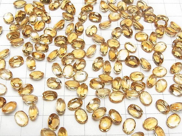 High Quality Citrine AAA Loose stone Oval Faceted 8x6mm 3pcs