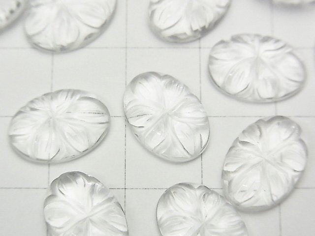 High Quality Crystal AAA Carved Oval Cabochon 14x10mm 3pcs