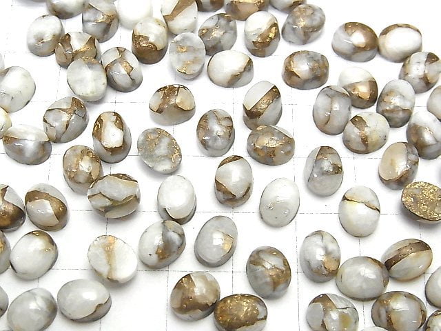 Kupferkalzit AAA Oval Cabochon 8x6mm 5 Stück