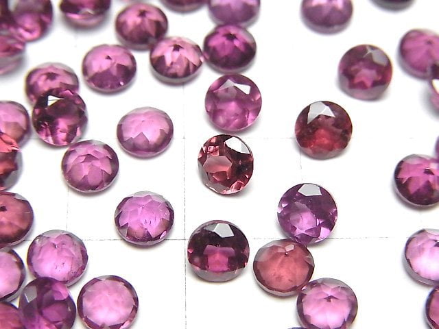高品質馬來亞石榴石 AAA- 裸石 圓形刻面 5x5mm 2顆