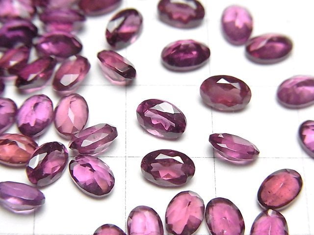 高品質馬來亞石榴石 AAA- 橢圓形刻面裸石 6x4mm 2顆