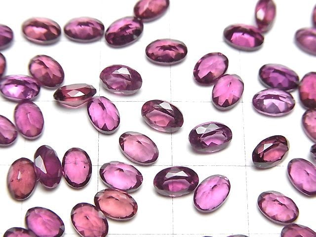 Hochwertiger Malaya Granat AAA- Lose Stein Oval facettiert 6x4mm 2 Stück