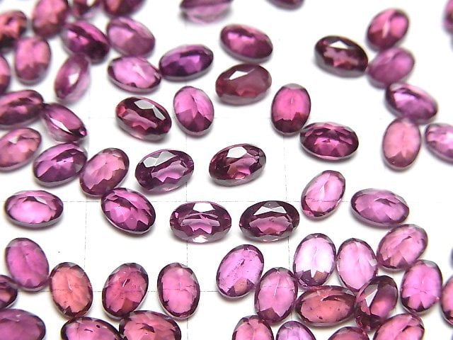 Hochwertiger Malaya Granat AAA- Lose Stein Oval facettiert 6x4mm 2 Stück