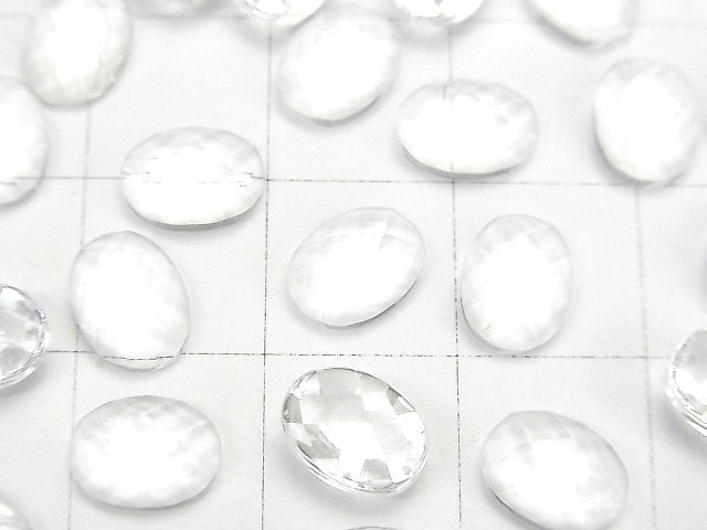 水晶 AAA 橢圓刻面蛋面 8x6毫米 4顆