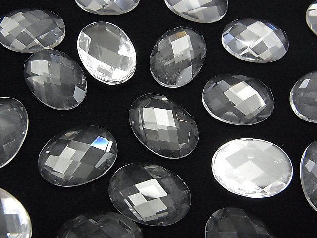 Kristall AAA Oval facettierter Cabochon 18x13mm 1Stück