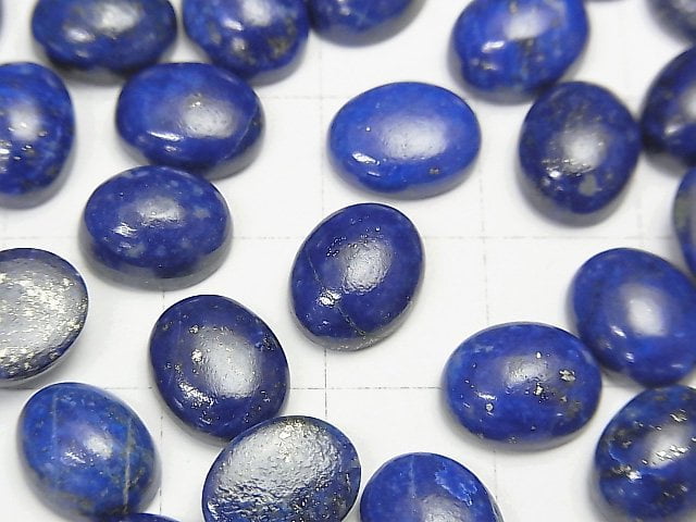 青金石 AA++ 橢圓素面蛋面 10x8mm 5顆