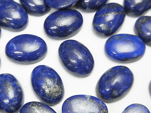 青金石 AA++ 橢圓形素面蛋面 14x10mm 4顆