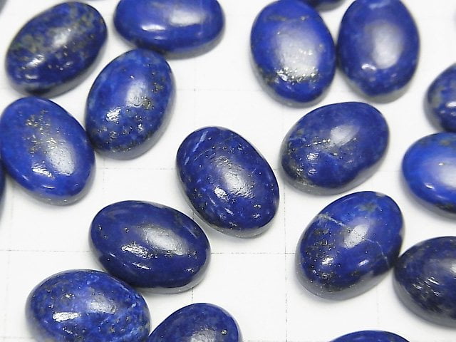 青金石 AA++ 橢圓形素面蛋面 14x10mm 4顆