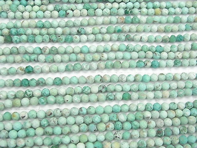 Hochwertig! Peru Chrysokoll AA+ facettierte Runde 4mm 1 Strang Perlen (ca. 15 Zoll / 36 cm)