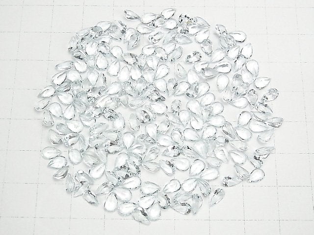 Hochwertige Aquamarin AAA unbohrte Tropfenform facettiert 6x4mm 4 Stück