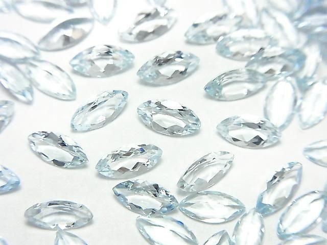 高品質海藍寶石 AAA - 裸石 馬眼形刻面 8x4mm 2顆