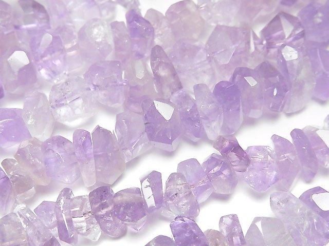 粉紅紫水晶 AA++ 刻面不規則形 半串或一串珠子 (約15英吋/38公分)