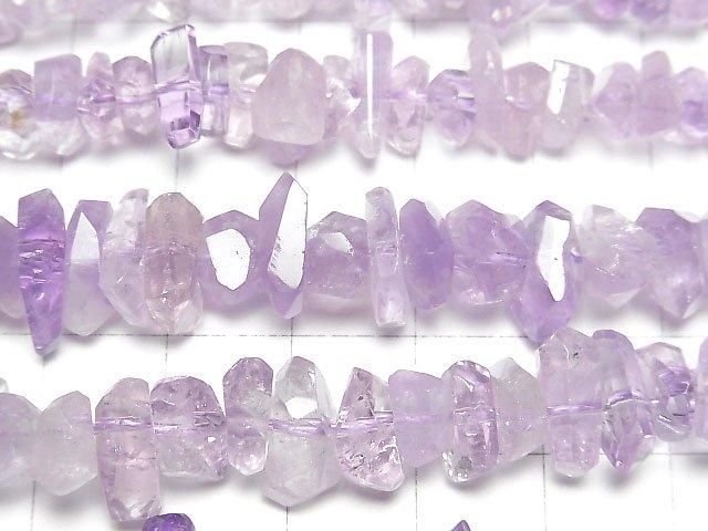 粉紅紫水晶 AA++ 刻面不規則形 半串或一串珠子 (約15英吋/38公分)
