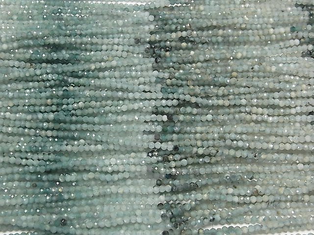 Hochwertig! Grandidierit AA facettierte runde 2mm 1strang Perlen (ca. 30cm)