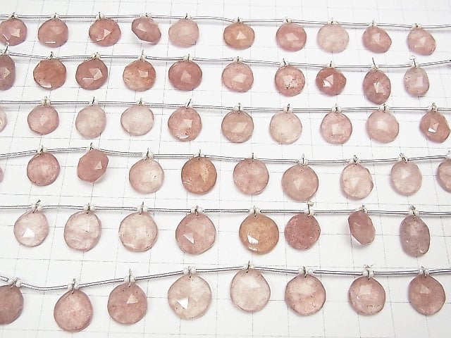 Pink Epidote AA++ Freeform Single Sided Rose Cut 1strand beads (10pcs)