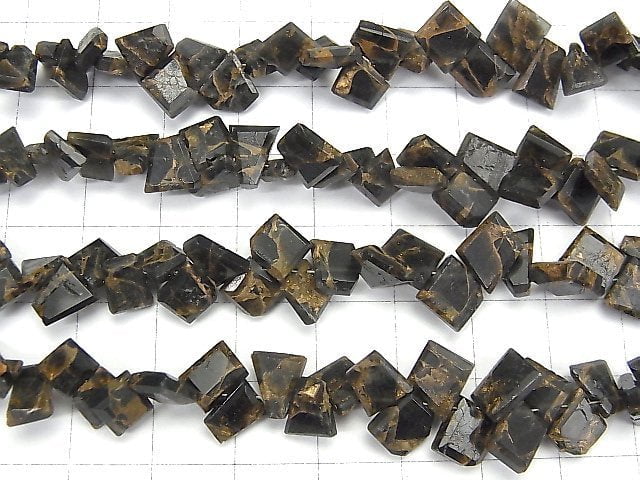 Kupferobsidian AAA Grobe Scheibe facettiert 1 Strang Perlen (ca. 6 Zoll / 15 cm)