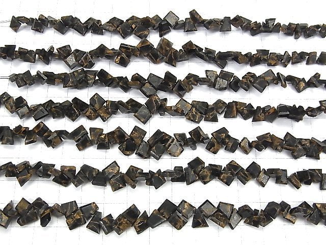 Kupferobsidian AAA Grobe Scheibe facettiert 1 Strang Perlen (ca. 6 Zoll / 15 cm)
