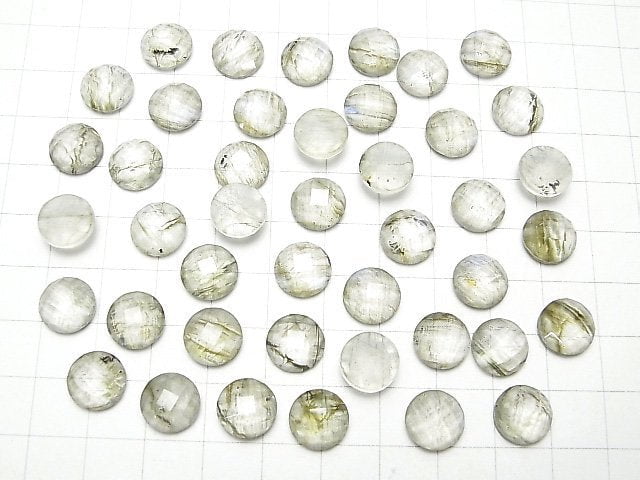Labradorit x Kristall AAA Runde facettierter Cabochon 10x10 mm 2 Stück
