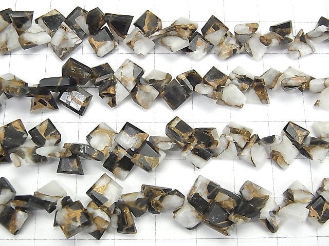 Kupferkalzit Obsidian AAA Rohschnitt facettierte halbe oder 1Strang Perlen (ca. 5 Zoll / 13 cm)