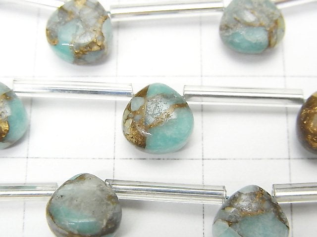 銅亞馬遜石 AAA 栗子色 (平滑) 8x8mm 半串或 1 串 (8 顆)