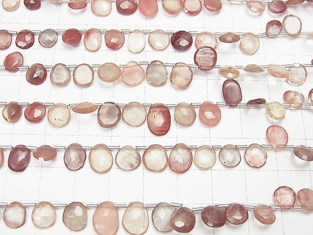 Mongolische Andesin AA++ Freiform Einseitig Rose Cut 1strang Perlen (ca. 7 Zoll / 18 cm)