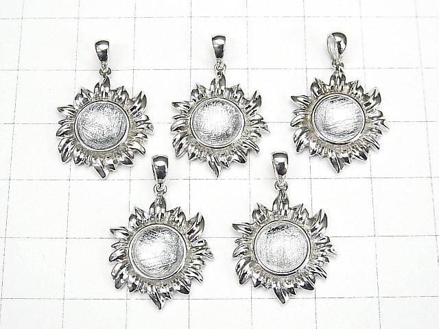 隕石太陽圖案吊墜 18x17mm 純銀925