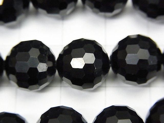 藏族墨晶水晶 AAA 128 切面圓珠 12mm 1/4 或 1 串珠(約 15 英寸/36 厘米)高品質!