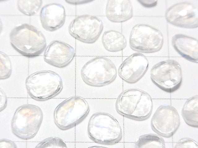 高品質彩虹月光石 AAA 級 - 未鑽孔自由形單面玫瑰式切割 5 件裝