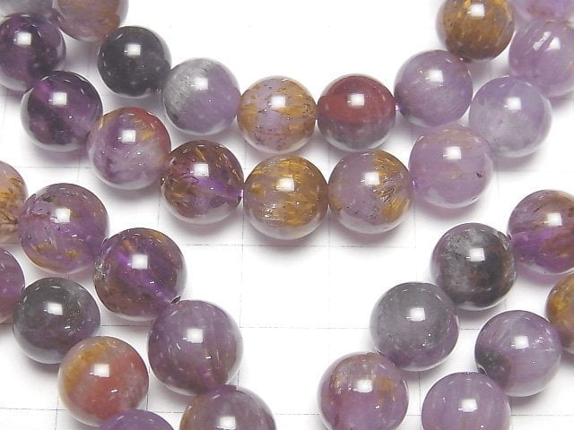 Cacoxenit in Amethyst AA++ rundes 10mm Armband