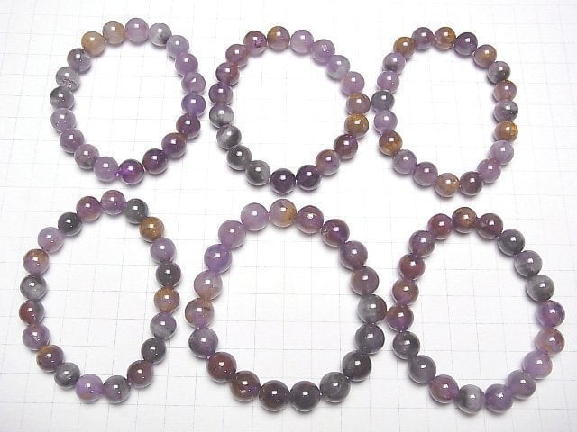 Cacoxenit in Amethyst AA++ rundes 10mm Armband