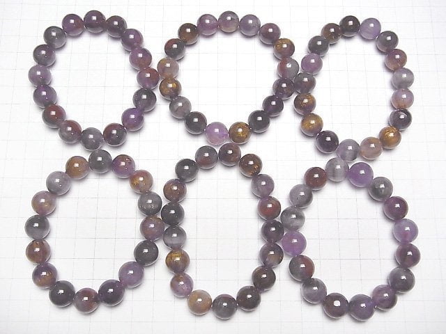 Cacoxenit in Amethyst AA++ rundes 12mm Armband