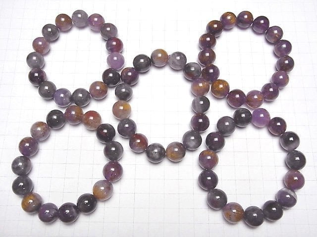 Cacoxenit in Amethyst AA++ rundes 14mm Armband