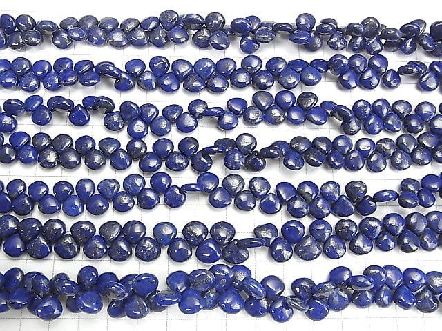 Hochwertiger Lapislazuli AA++ Kastanie (glatt) halb oder 1strang Perlen (ca. 7 Zoll / 18 cm)
