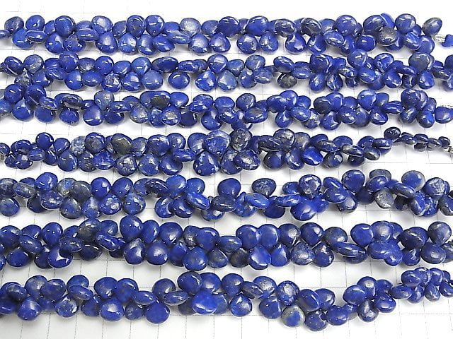 Hochwertiger Lapislazuli AA++ Kastanie (glatt) NO.2 halb oder 1strang Perlen (ca. 7 Zoll / 18 cm)