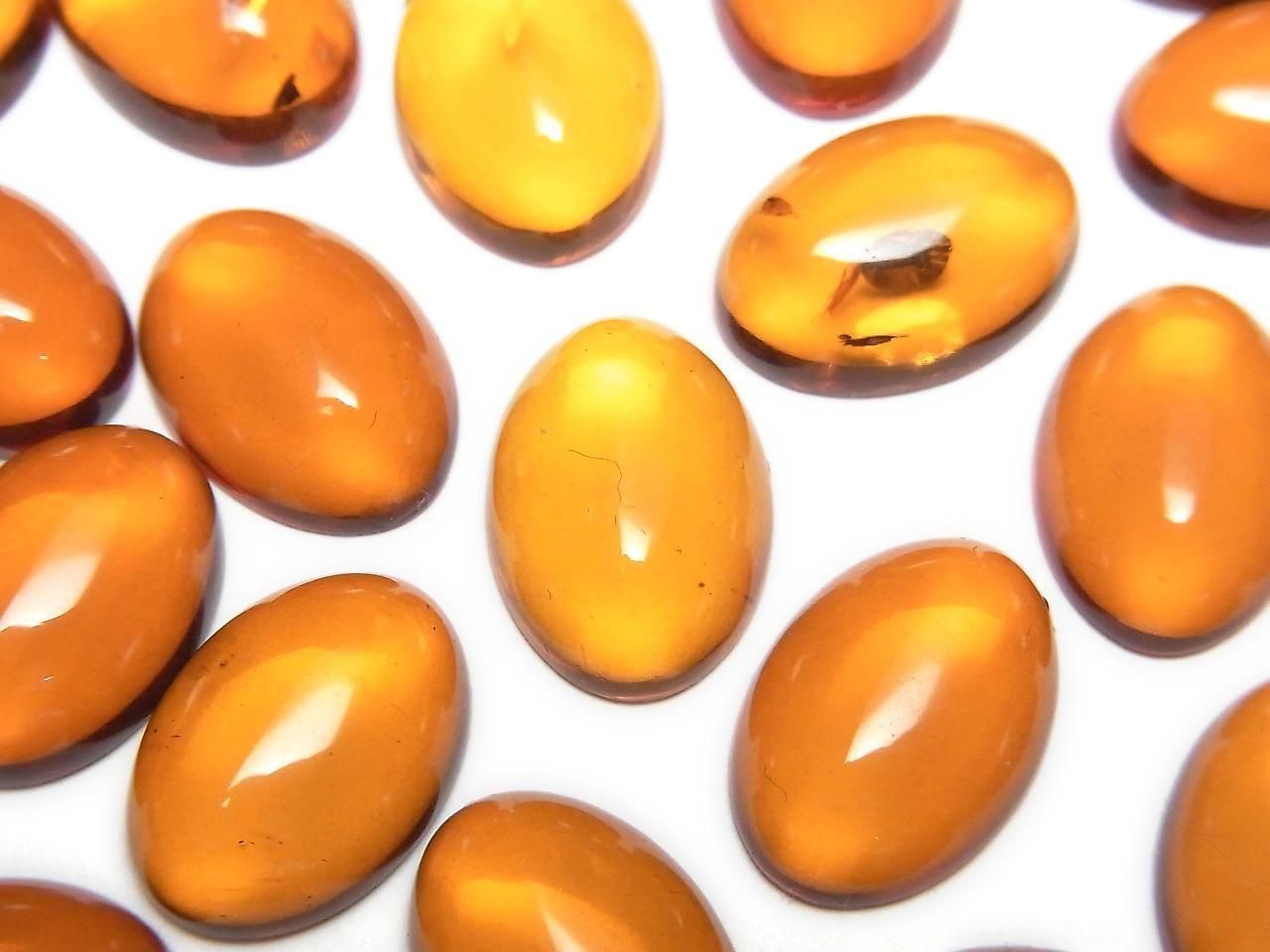 波羅的海琥珀橢圓形素面蛋面 14x10公釐 2顆