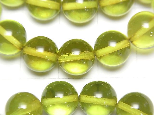 綠琥珀圓珠10.5毫米手鍊