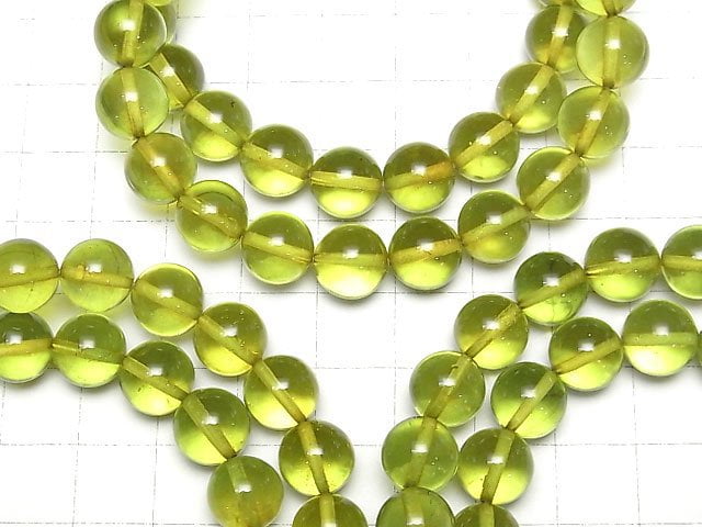 Grüner Amber Rund 10.5mm Armband