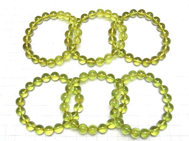 Grüner Amber Rund 10.5mm Armband