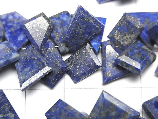 青金石 AA+ 粗糙切片刻面半串或1串珠子 (約3英吋/8公分)