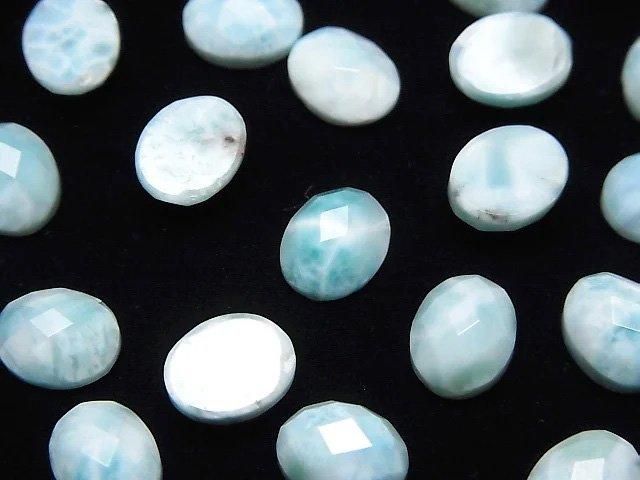 Larimar Pectolith AA++ Oval Facettiert Cabochon 10x8mm 2 Stück