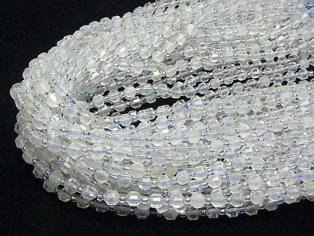 Natürlicher Weißtopas AA++ Doppelspitze Facettiert Rohr 6x5mm 1 Strang Perlen (ca. 15 Zoll / 36 cm)